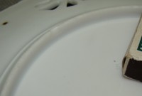 Тарелка фарфоровая ажурная старинная (W417)