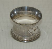 Кольцо для салфетки винтажное с инициалами G.M. (M750)