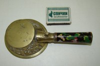 Утюг китайский бронзовый с ручкой клуазоне (Q832)