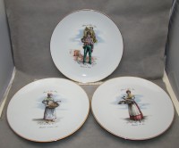 JKW тарелки декоративные винтажные 3 шт. (A058)