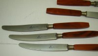 Ножи фруктовые старинные 6шт. на подставке. (P781)