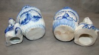 Delft фигурки чашечки кашпо старинные пара (A069)