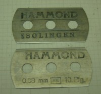 Лезвия старинные SOLINGEN HAMMOND упаковка (Q398)