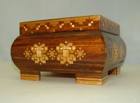 Шкатулка деревянная в стиле арт деко (X491)