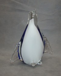 Мурано фигурка стеклянная большая винтажная Пингвин (M590)