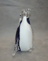 Мурано фигурка стеклянная большая винтажная Пингвин (M590)