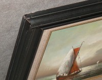 Картина винтажная Лодка парус (W694)