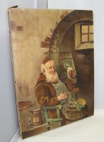 Картина старинная портрет с пивом (W378)