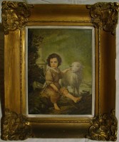 Картина Добрый Пастырь старинная копия (W122)