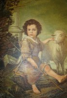Картина Добрый Пастырь старинная копия (W122)