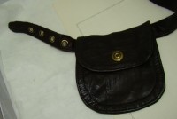 Поясной кошелек кожаный винтажный (W514)