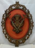 Панно винтажное настенное Рыцарский Герб (X209)