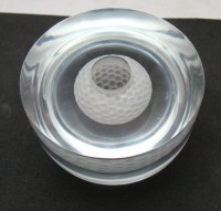 Пресс-папье сувенир хрустальный Мяч для гольфа (M599)