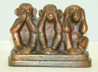 Фигурка литая Три обезьяны (Q285)