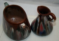 Кувшин и вазочка керамические винтажные (M612)