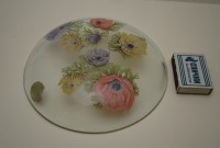 Лоточек тарелочка стеклянная винтажная Цветы (A108)