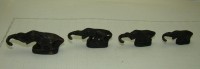 Фигурки миниатюры Слоны 4 шт. (Q545)