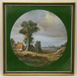 Картина репродукция винтажная Сельский пейзаж (A021)