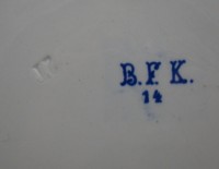 B.F.K. Boch тарелки старинные большие 2 шт. (A113)