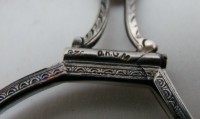 Лорнет старинный складной серебряный (Q557)