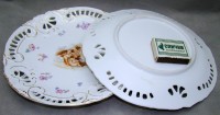Старинные фарфоровые тарелки Ангелочки 2шт (W338)