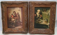 Репродукции картин Nicolaes Maes старинные 2 шт. (X094)