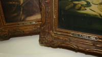 Репродукции картин Nicolaes Maes старинные 2 шт. (X094)