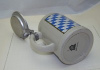 Кружка пивная керамическая с крышкой (Q325)