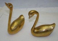 Фигурки бронзовые Лебеди 2 шт. (X462)