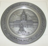 Тарелка оловянная Дворец Шарлоттенбург WMF (Q327)