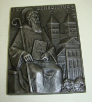 Плакетка барельеф Святой Бенедикт (Q221)