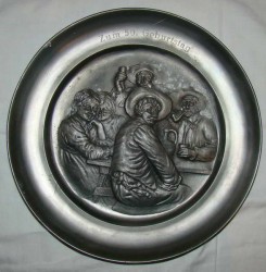 Тарелка - блюдо настенное большое "В кабаке" (F902)