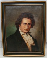Картина старинная портрет Бетховена (X693)
