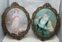 Рамки большие винтажные с репродукциями 2 шт. (Z190)