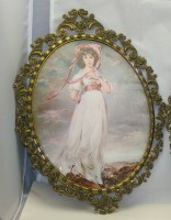 Рамки большие винтажные с репродукциями 2 шт. (Z190)