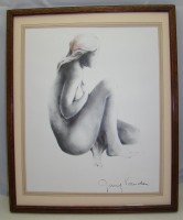 Рисунок-принт с дорисовкой и подписью художника (M063)