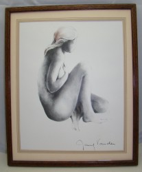 Рисунок-принт с дорисовкой и подписью художника (M063)