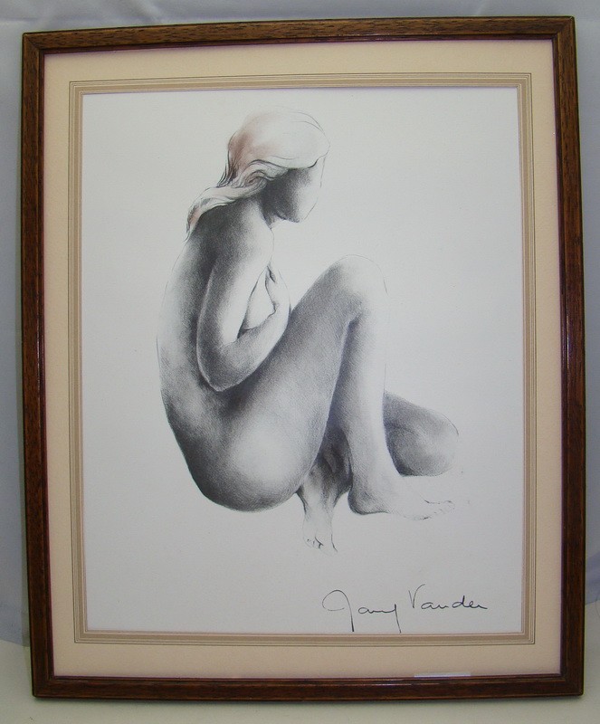 Рисунок-принт с дорисовкой и подписью художника (M063)