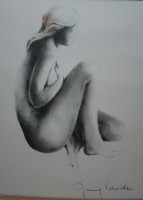 Рисунок-принт с дорисовкой и подписью художника (M063)