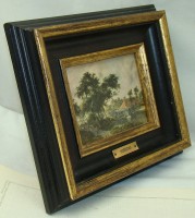 Картина репродукция Meindert Hobbema винтажная маленькая (M648)