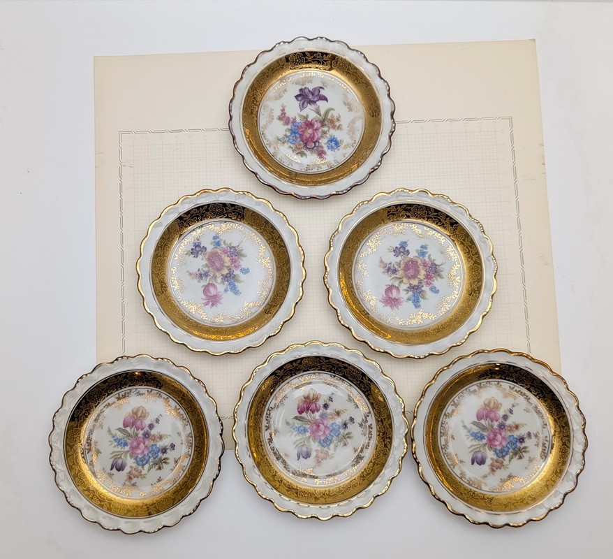 Winterling подставки блюдечки винтажные 6 шт. (A933)