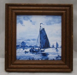 Mosa украшение настенное плакетка винтажная Лодка (M452)