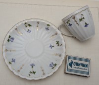 Dufont-Fourdrigniers редкая винтажная кофейная пара (B129)