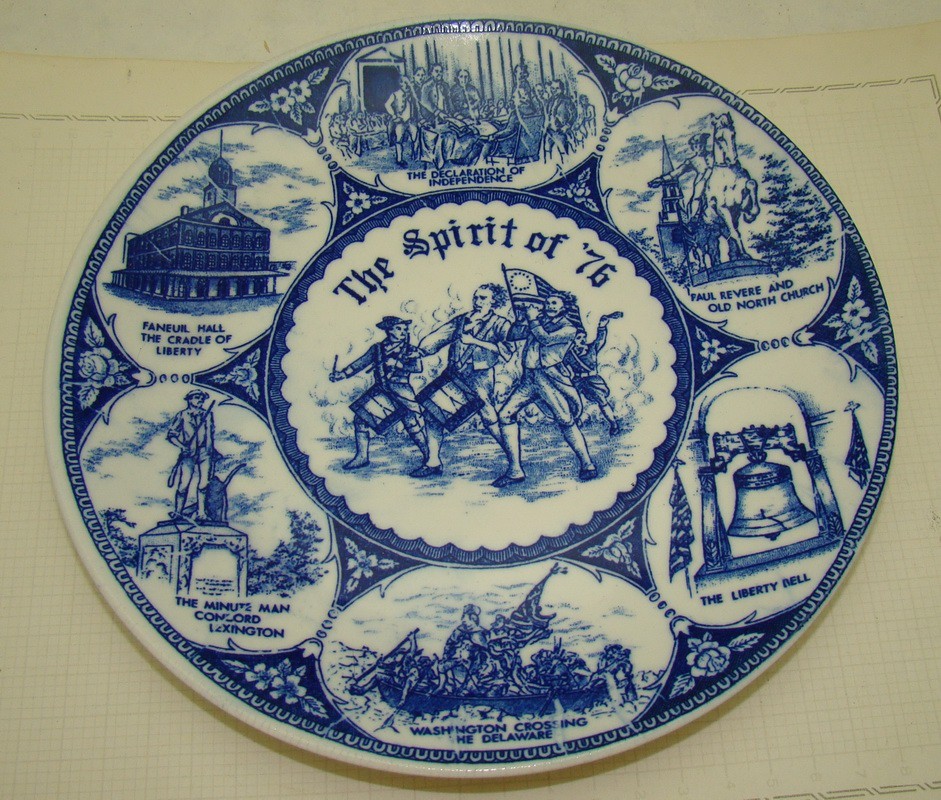 Тарелка памяти американской революции винтажная (V951)