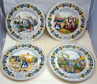 Delft тарелки винтажные 4 шт. Времена года (M161)