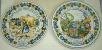 Delft тарелки винтажные 4 шт. Времена года (M161)