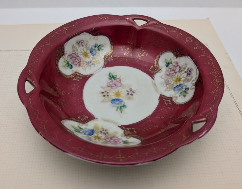 Meito ваза блюдо фарфоровое винтажное (A935)