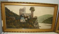 Картины репродукции старинные "Замок Рейнштайн" и "Обервезель" (V916)
