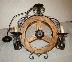 Люстра старинная "Колесо" (F745)