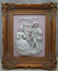Картина Барельеф винтажная Галантная сцена (Y909)